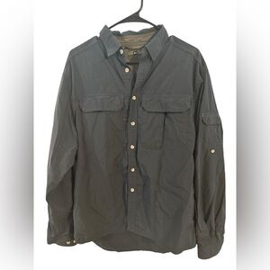 REI Men’s Long Sleeve Button Up Shirt Outdoor Hiking Travel Shirt